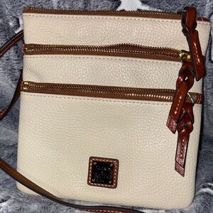 Dooney & Bourke Tan and Brown Crossbody Bag